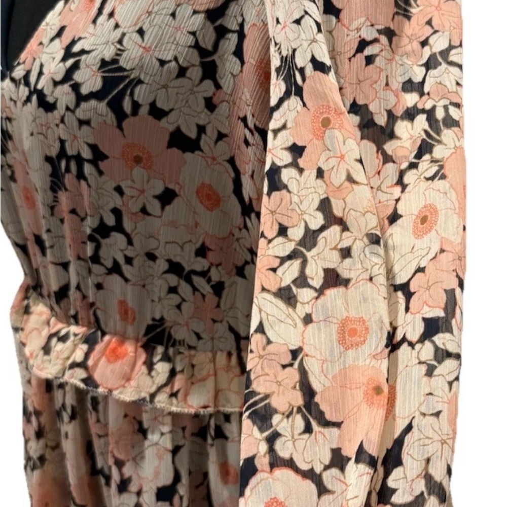Tommy Hilfiger Women's Multicolor Floral Dress, Keyhole Back, Ruffles, Small NWT - Picture 7 of 15